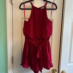 High Neck Ruffle Romper